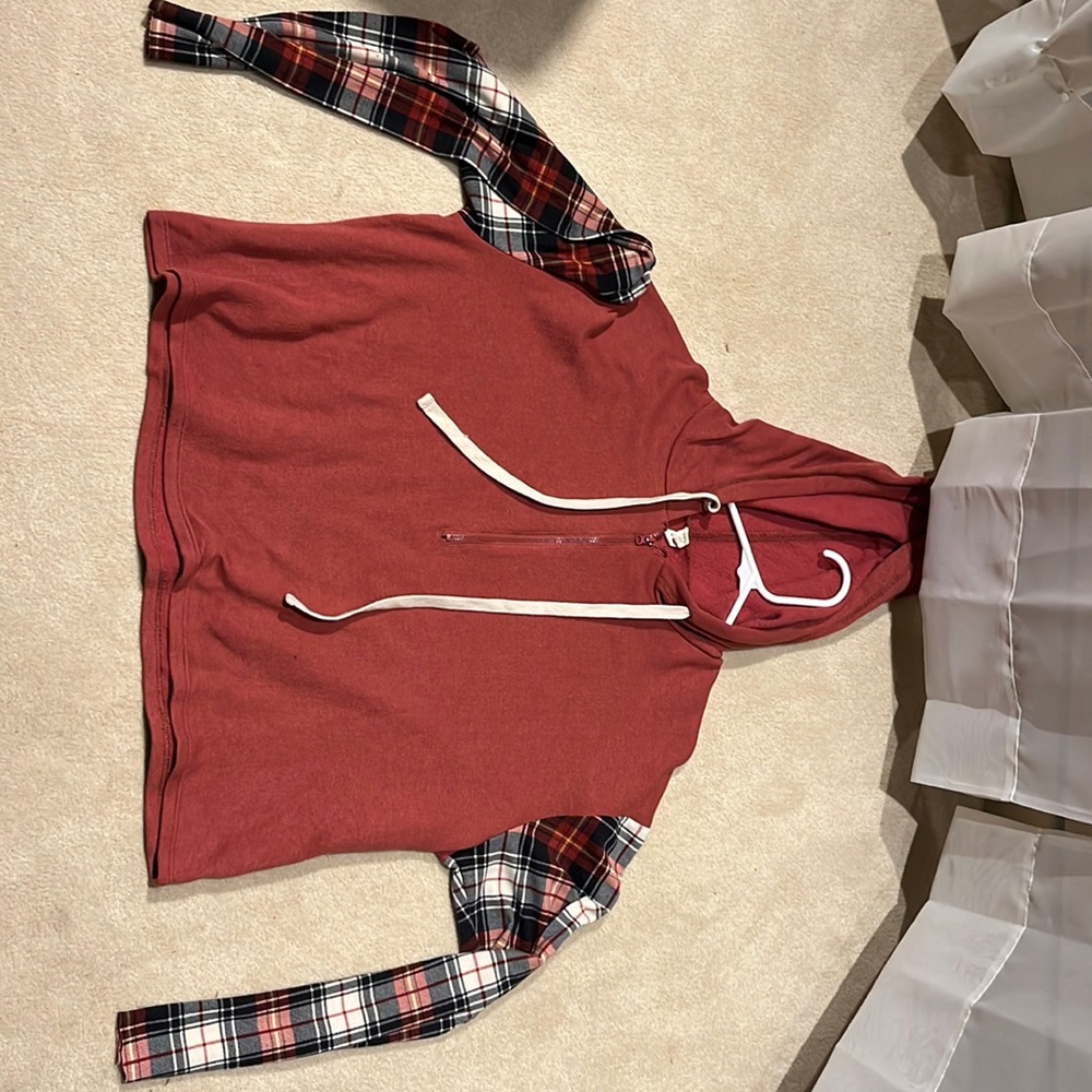 half zip Flowey crop top